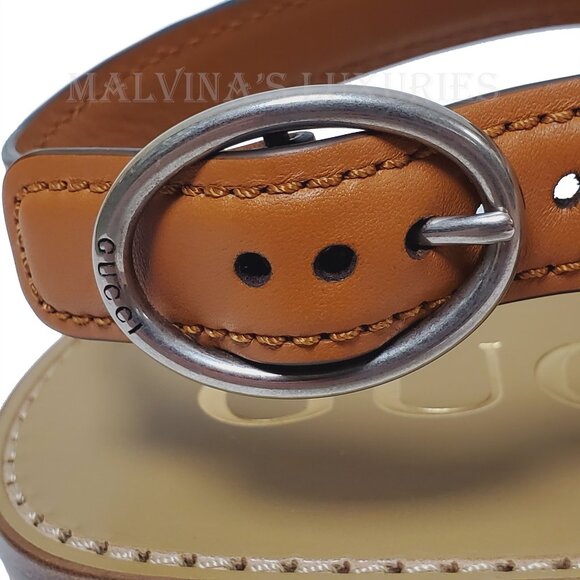 GUCCI SHOES MENS BROWN LEATHER CUTOUT INTERLOCKING G LOGO SANDALS sz 8 / 8.5 - Picture 12 of 16